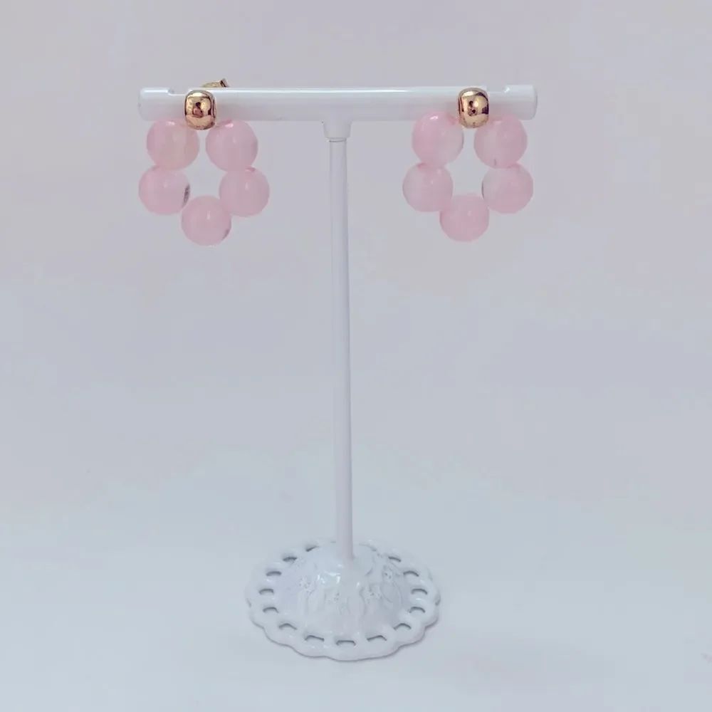 šøCutieāPinkāāGlassĀ Hoops - Picture 2 of 6